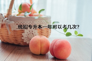 统招专升本一年可以考几次? 统招专升本一年可以考几次?